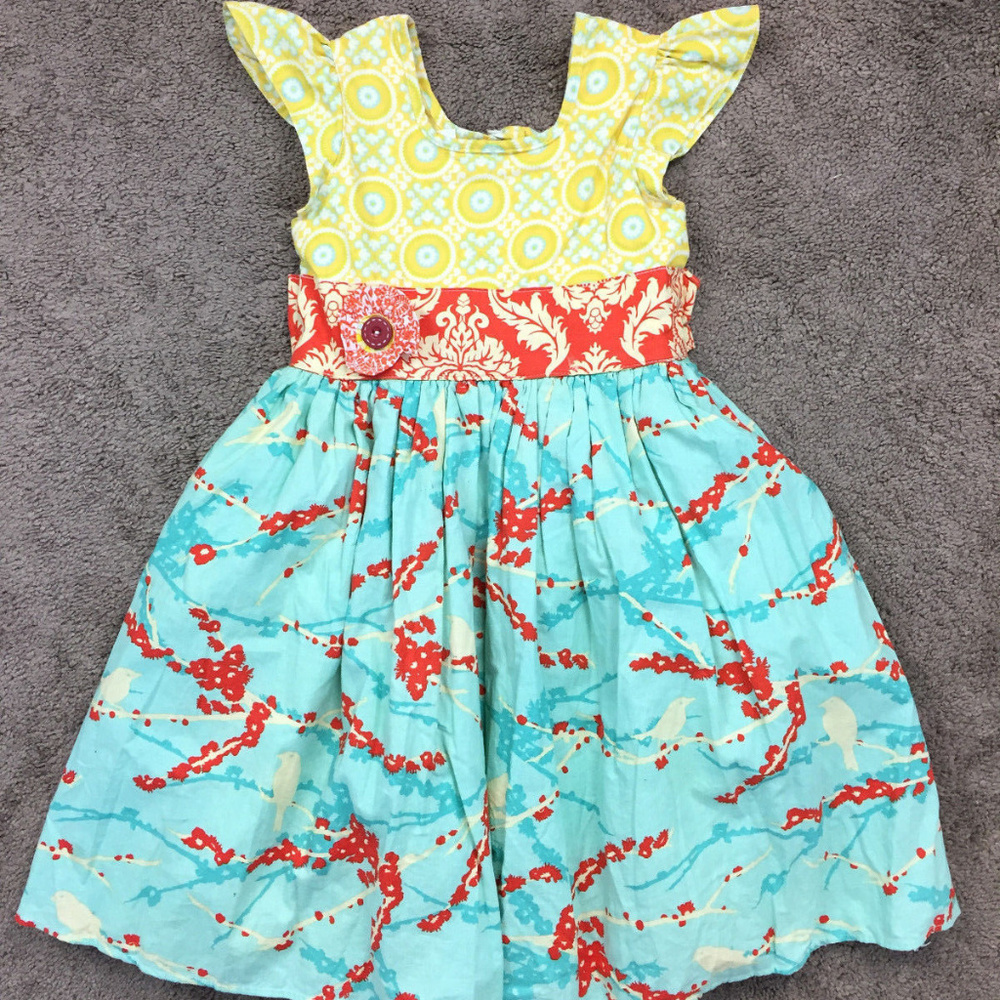 Hopscotch designs 4 Yellow Aqua Orange Bird